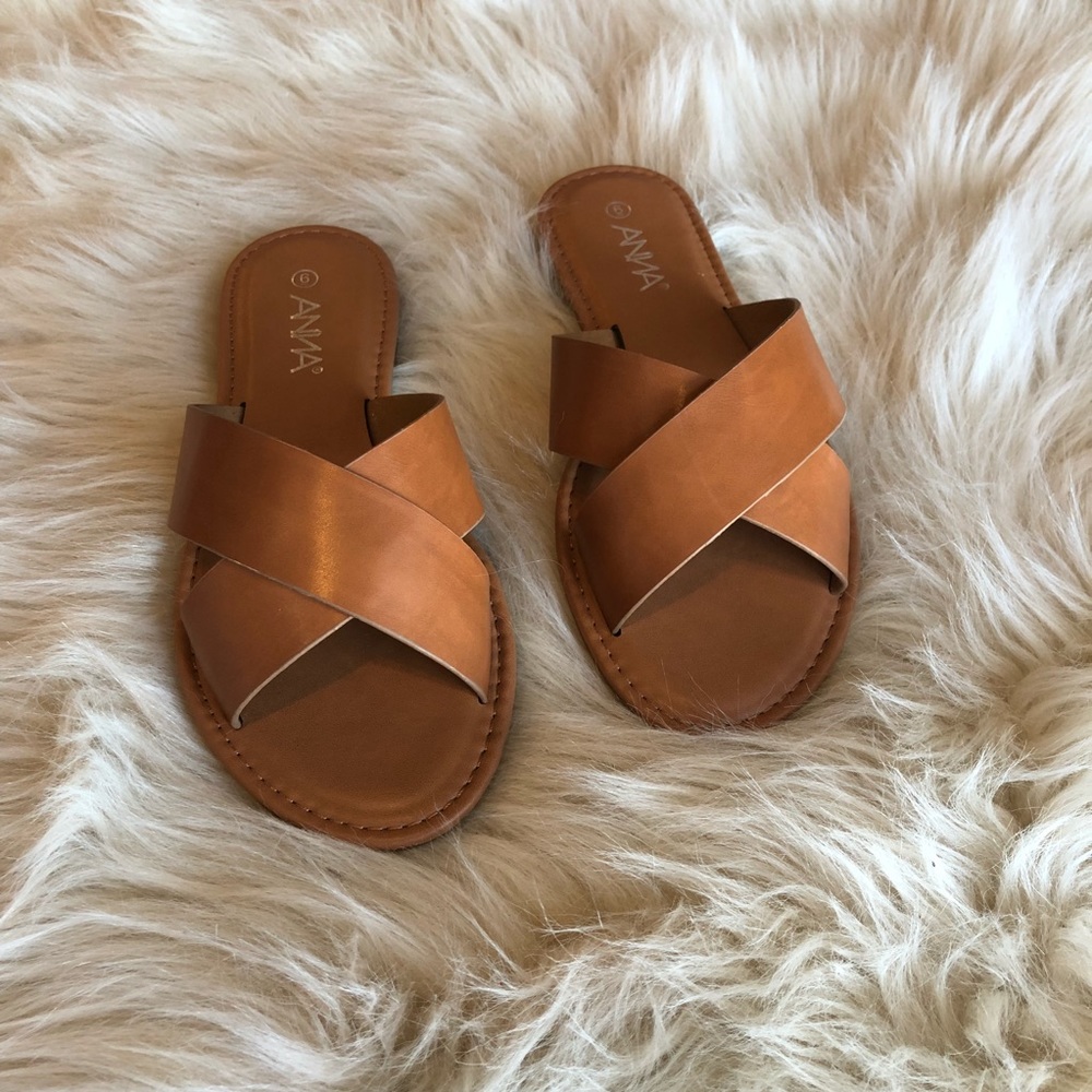Slip on Tan Flats